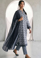 Monochrome By Zellbury Printed Lawn 3 Piece Unstitched Suit WUS26X31078