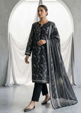 Monochrome By Zellbury Printed Lawn 3 Piece Unstitched Suit WUS26X31080