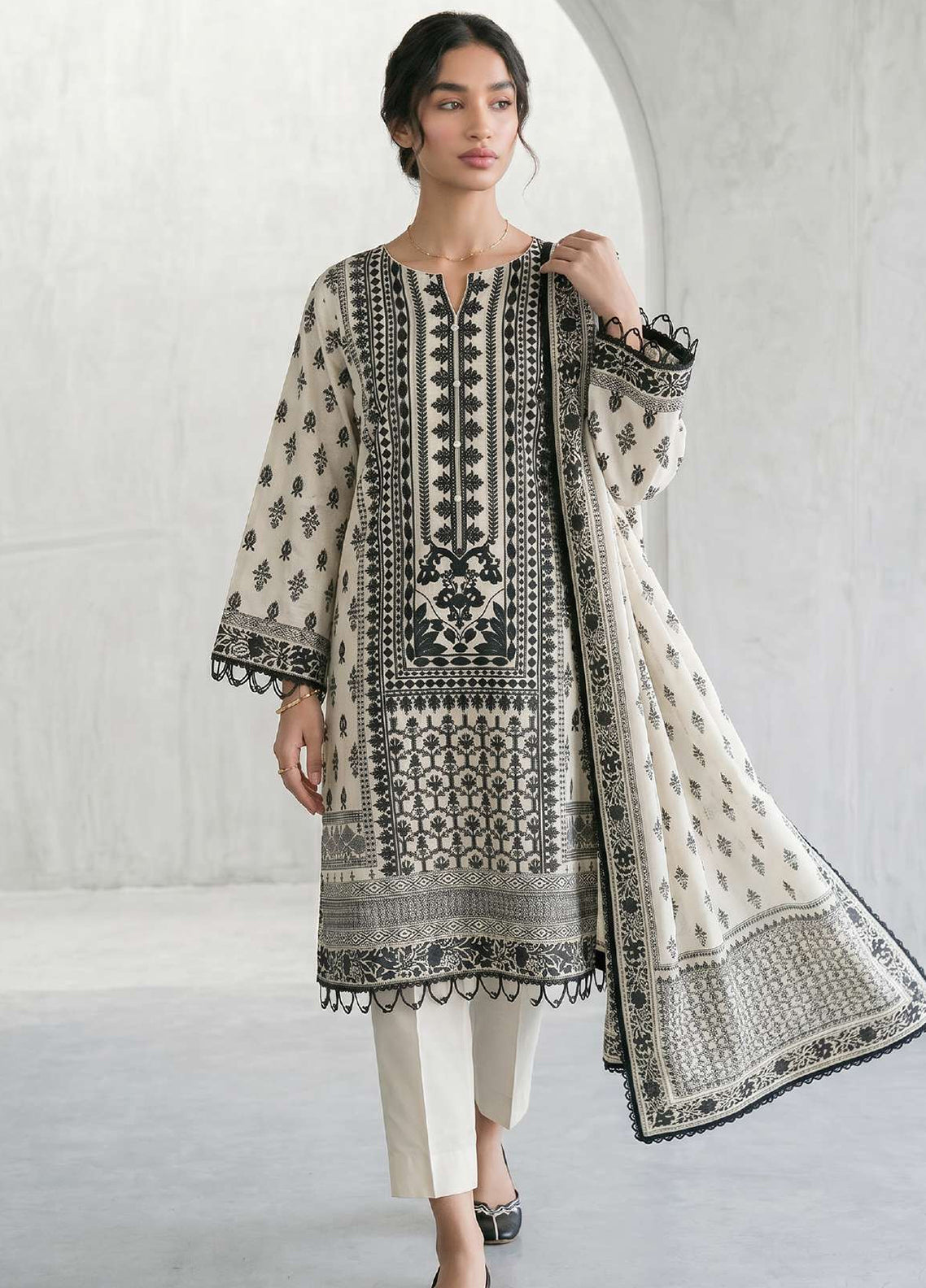 Monochrome By Zellbury Printed Lawn 3 Piece Unstitched Suit WUS26X31088 Monochrome By Zellbury Printed Lawn 3 Piece Unstitched Suit WUS26X31088