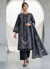 Monochrome By Zellbury Printed Lawn 3 Piece Unstitched Suit WUS26X31097