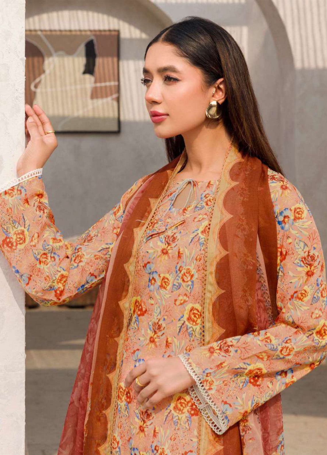 Motifz Printed Lawn Suits Unstitched 3 Piece - MT25RPL 4608 MAYSHA Motifz Printed Lawn Suits Unstitched 3 Piece - MT25RPL 4608 MAYSHA