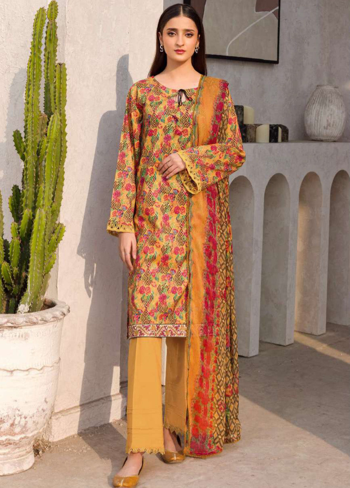 Motifz Printed Lawn Suits Unstitched 3 Piece - MT25RPL 4609 NAYLA Motifz Printed Lawn Suits Unstitched 3 Piece - MT25RPL 4609 NAYLA