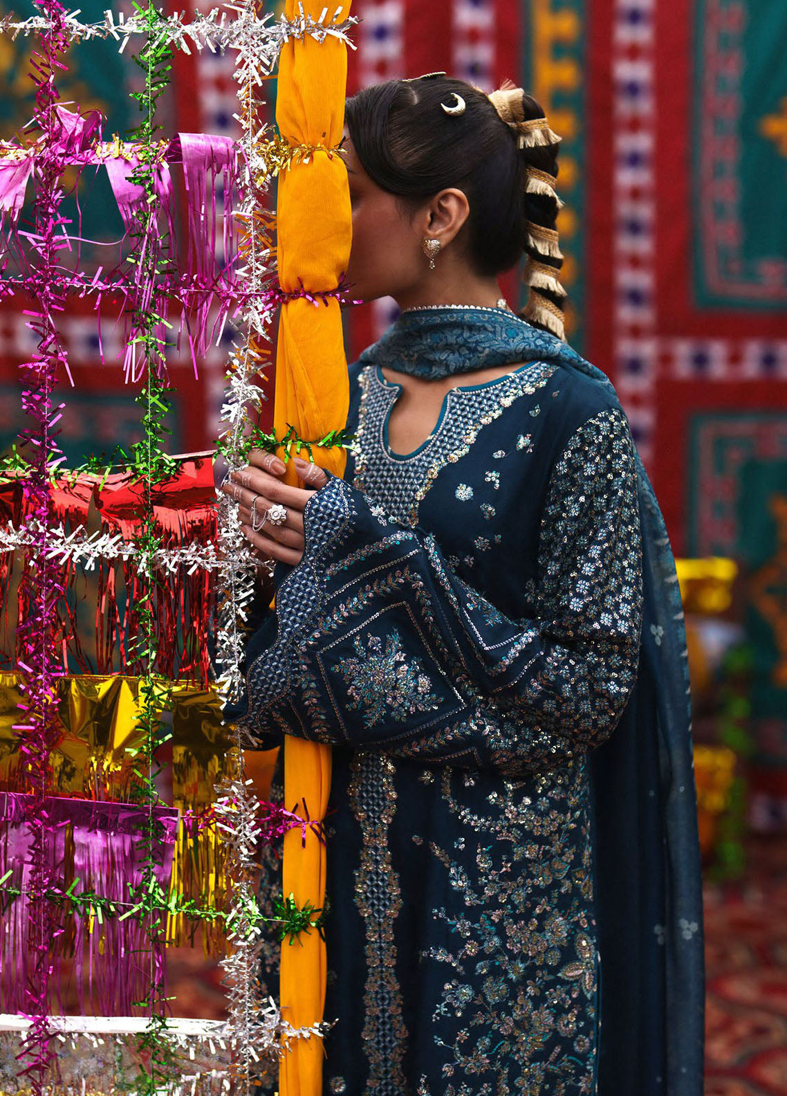 Mubarak By Casual Lite Embroidered Silk Viscose 3 Piece Stitched Suit CL26MWV1 D-02 NEELOFAR Mubarak By Casual Lite Embroidered Silk Viscose 3 Piece Stitched Suit CL26MWV1 D-02 NEELOFAR