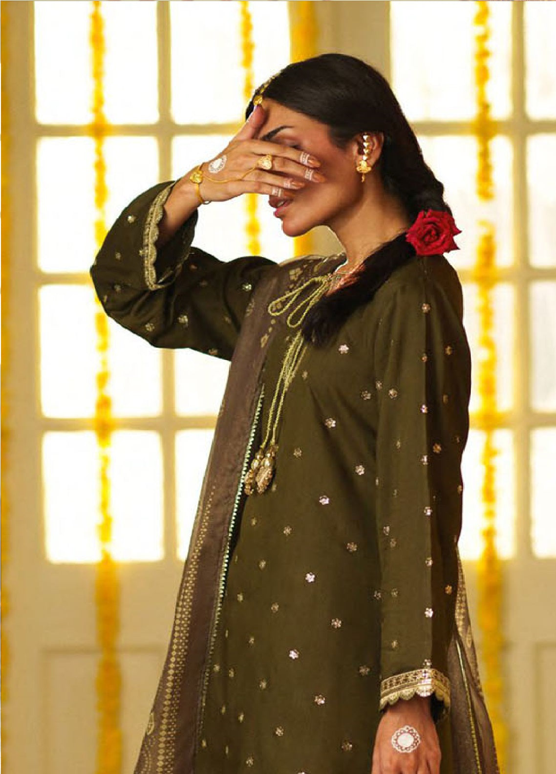 Mubarak By Casual Lite Embroidered Silk Viscose 3 Piece Stitched Suit CL26MWV1 D-03 MEHREEN Mubarak By Casual Lite Embroidered Silk Viscose 3 Piece Stitched Suit CL26MWV1 D-03 MEHREEN