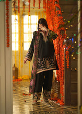 Mubarak By Casual Lite Embroidered Silk Viscose 3 Piece Stitched Suit CL26MWV1 D-04 ZARVEEN