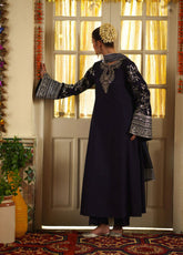 Mubarak By Casual Lite Embroidered Silk Viscose 3 Piece Stitched Suit CL26MWV1 D-07 SITARA
