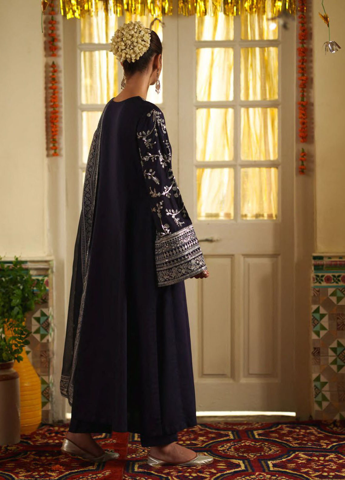 Mubarak By Casual Lite Embroidered Silk Viscose 3 Piece Stitched Suit CL26MWV1 D-07 SITARA Mubarak By Casual Lite Embroidered Silk Viscose 3 Piece Stitched Suit CL26MWV1 D-07 SITARA