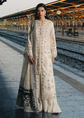 Mulaqaat By Afrozeh Festive Embroidered Lawn 3 Piece Unstitched Suit AF26MFL D-0058 KHAWAAB