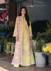 Mulaqaat By Afrozeh Festive Embroidered Lawn 3 Piece Unstitched Suit AF26MFL D-0060 LAMHA