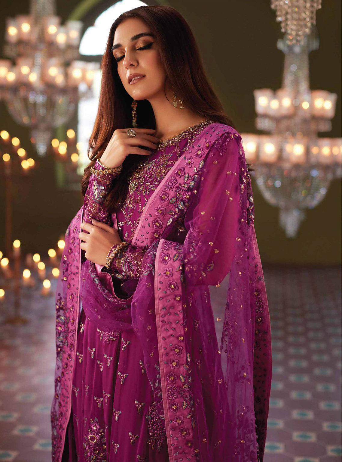 D#05 Mushq Izhaar Tissue De Luxe Emb Chiffon Collection 923 D#05 Mushq Izhaar Tissue De Luxe Emb Chiffon Collection 923