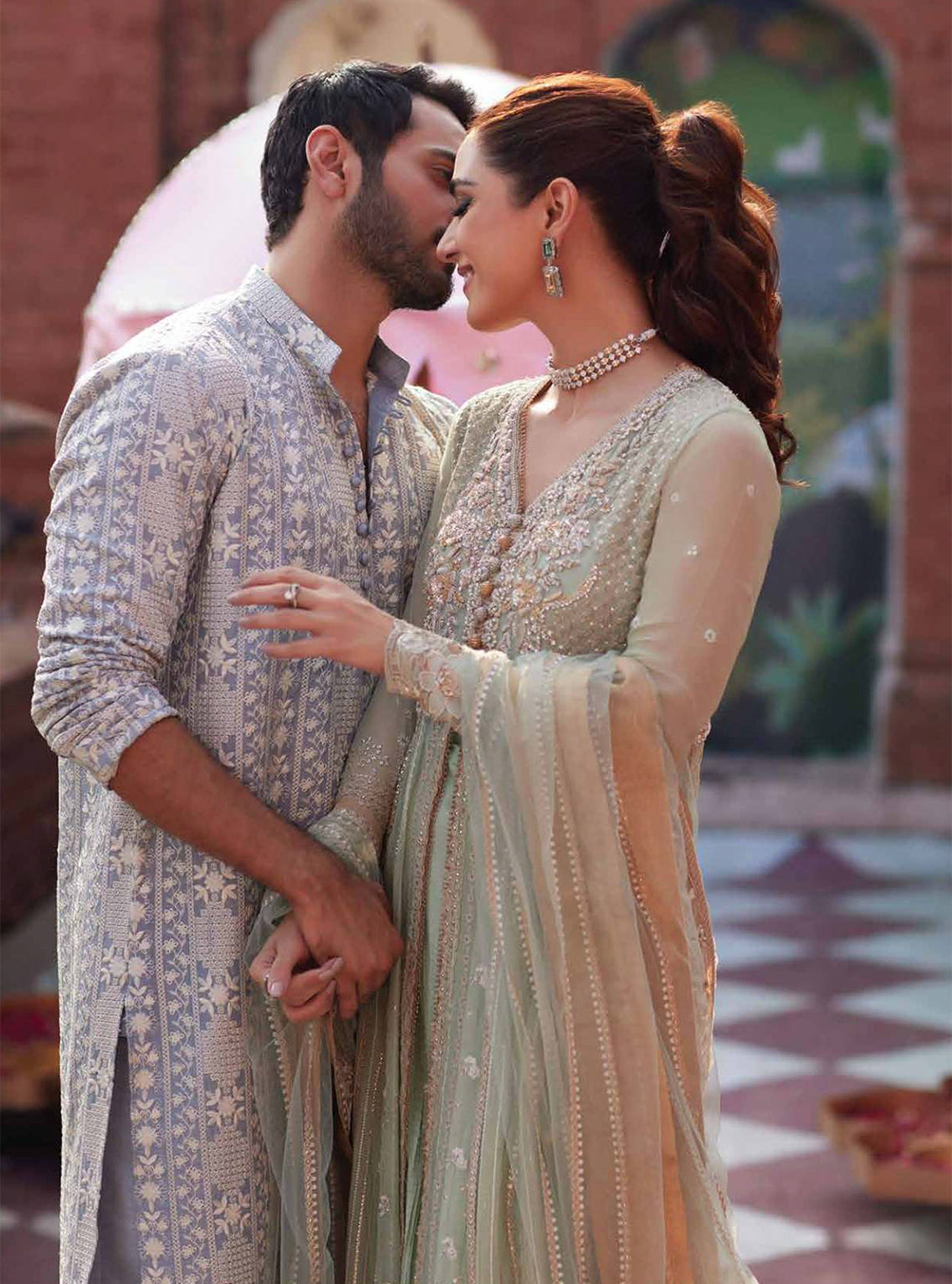 D#03 Mushq Izhaar Tissue De Luxe Emb Chiffon Collection 923 D#03 Mushq Izhaar Tissue De Luxe Emb Chiffon Collection 923