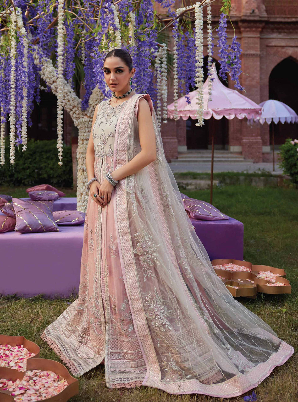 D#07 Mushq Izhaar Tissue De Luxe Emb Chiffon Collection 923 D#07 Mushq Izhaar Tissue De Luxe Emb Chiffon Collection 923