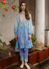 Mushq La Dolce Hemline Embroidered Lawn Suits Unstitched 3 Piece - MQ25LDH 4B AMETA
