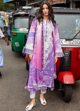Mushq La Dolce Hemline Embroidered Lawn Suits Unstitched 3 Piece - MQ25LDH 5A FABOLA