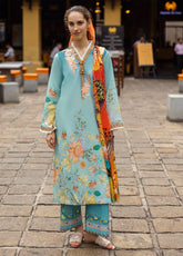 Mushq La Dolce Hemline Embroidered Lawn Suits Unstitched 3 Piece - MQ25LDH 7A LIVIA