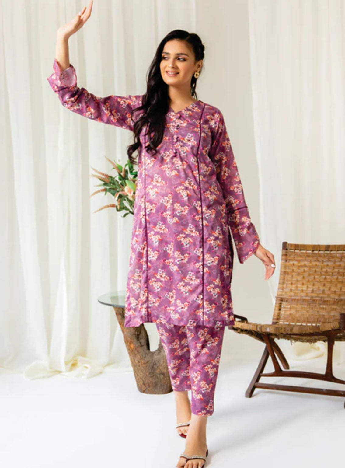 Myra By Rashid Textile Printed Lawn Suits Unstitched 2 Piece - RT24MY 8077 Myra By Rashid Textile Printed Lawn Suits Unstitched 2 Piece - RT24MY 8077