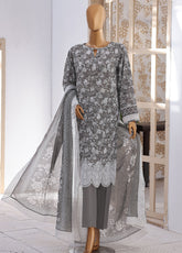 Nakshkari By HZ Textile Embroidered Lawn 3 Piece Unstitched Suit HZ26NEV3 D-NEC-1215