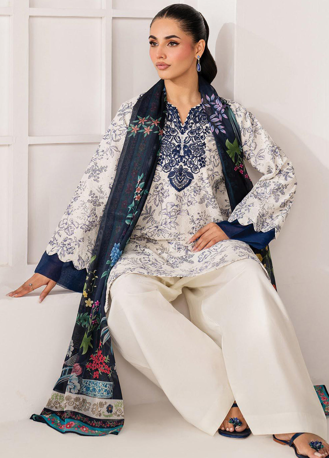 Namah By Xenia Embroidered Lawn 3 Piece Unstitched Suit XE26NS D-1027 KYMA Namah By Xenia Embroidered Lawn 3 Piece Unstitched Suit XE26NS D-1027 KYMA