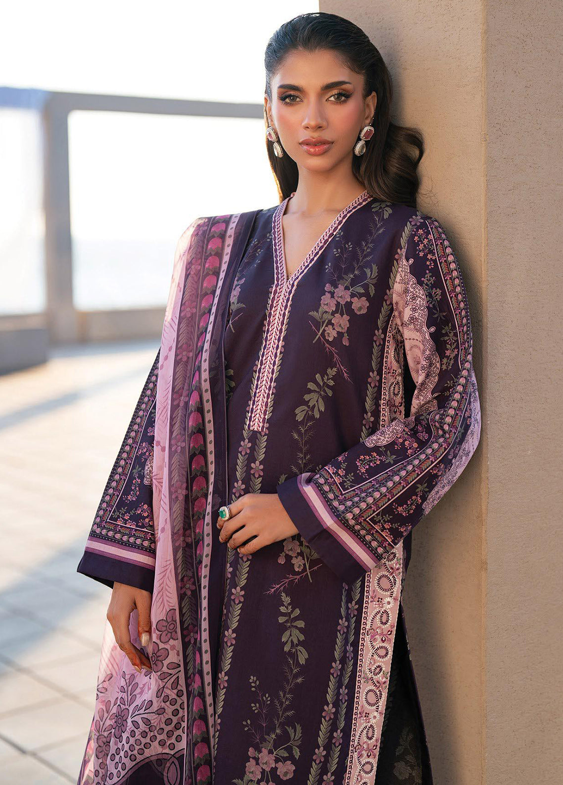 Namah By Xenia Embroidered Lawn 3 Piece Unstitched Suit XE26NS D-1210 DELDAR Namah By Xenia Embroidered Lawn 3 Piece Unstitched Suit XE26NS D-1210 DELDAR