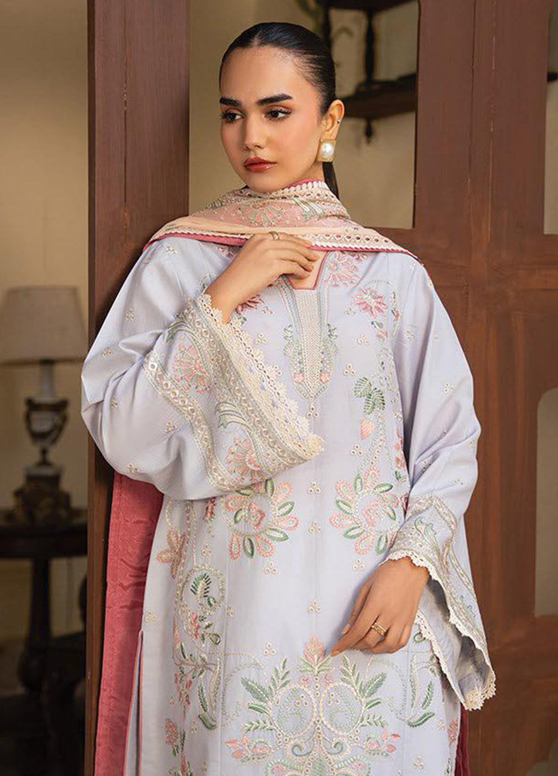 Namah By Xenia Embroidered Lawn 3 Piece Unstitched Suit XE26NS D-1233 ELIAN Namah By Xenia Embroidered Lawn 3 Piece Unstitched Suit XE26NS D-1233 ELIAN