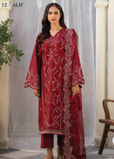Namah By Xenia Embroidered Lawn 3 Piece Unstitched Suit XE26NS D-1245 ALIF
