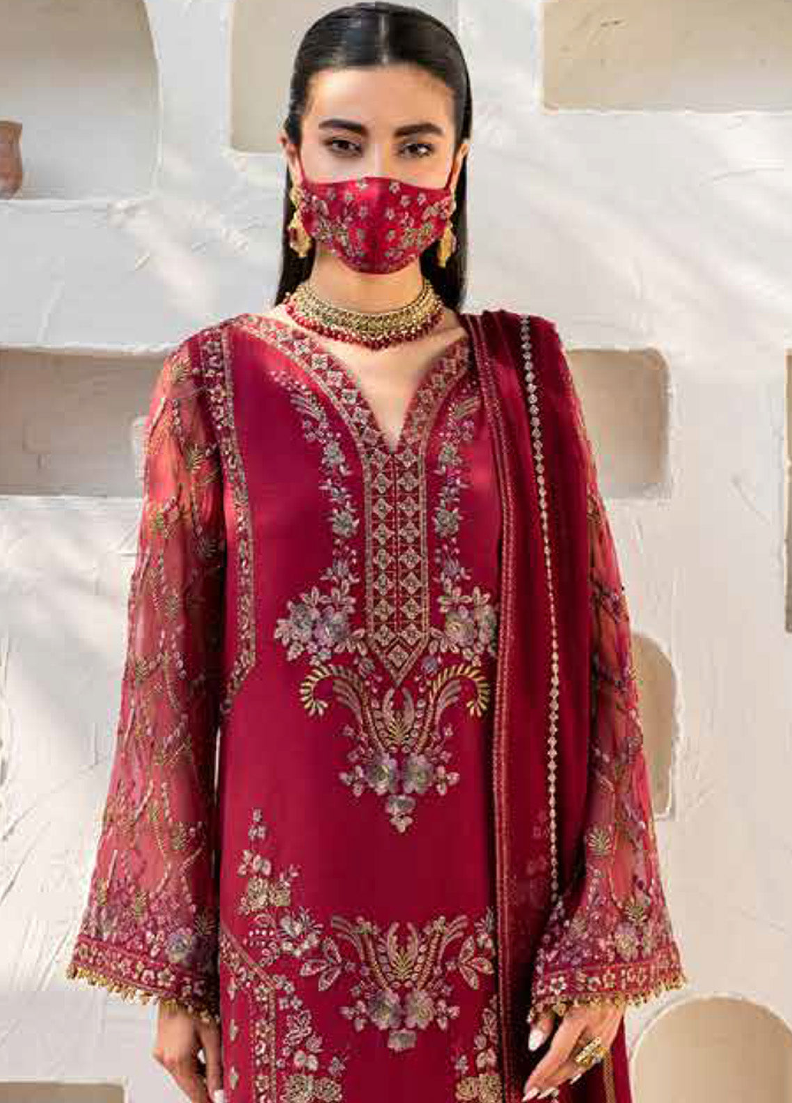 Naqsh by Safeera Embroidered Chiffon Suits Unstitched 3 Piece - FS24NS S-1402 Naqsh by Safeera Embroidered Chiffon Suits Unstitched 3 Piece - FS24NS S-1402