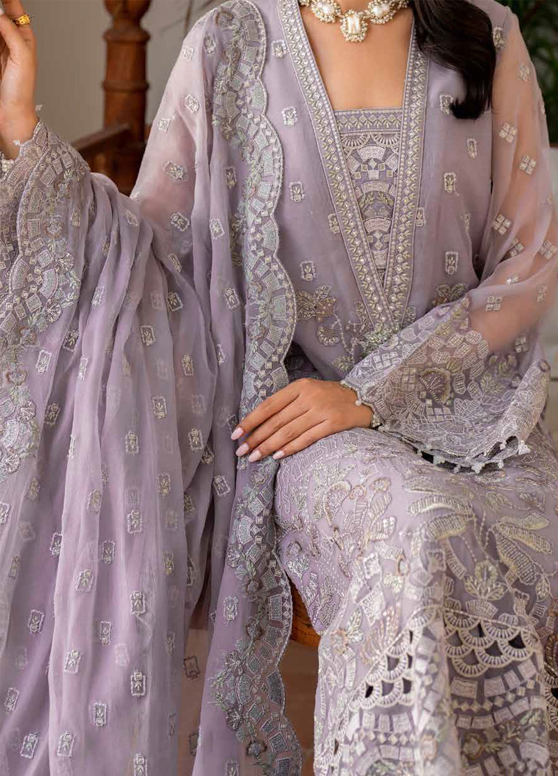 Naqsh by Safeera Embroidered Chiffon Suits Unstitched 3 Piece - FS24NS S-1408 Naqsh by Safeera Embroidered Chiffon Suits Unstitched 3 Piece - FS24NS S-1408