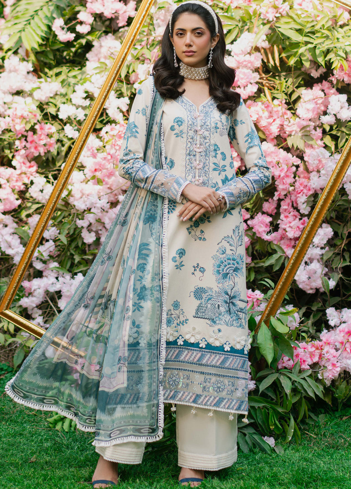 Nature's Whisper by Saad Shaikh Embroidered Lawn Suits Unstitched 3 Piece - SSK25NW AABROO Nature's Whisper by Saad Shaikh Embroidered Lawn Suits Unstitched 3 Piece - SSK25NW AABROO