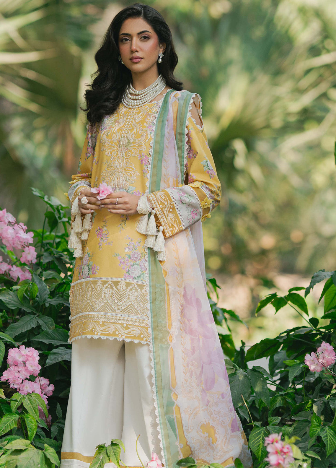 Nature's Whisper by Saad Shaikh Embroidered Lawn Suits Unstitched 3 Piece - SSK25NW HUSNA Nature's Whisper by Saad Shaikh Embroidered Lawn Suits Unstitched 3 Piece - SSK25NW HUSNA