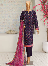 Nayab By HZ Textile Printed Lawn 3 Piece Unstitched Suit HZ26NP D-NPC-03