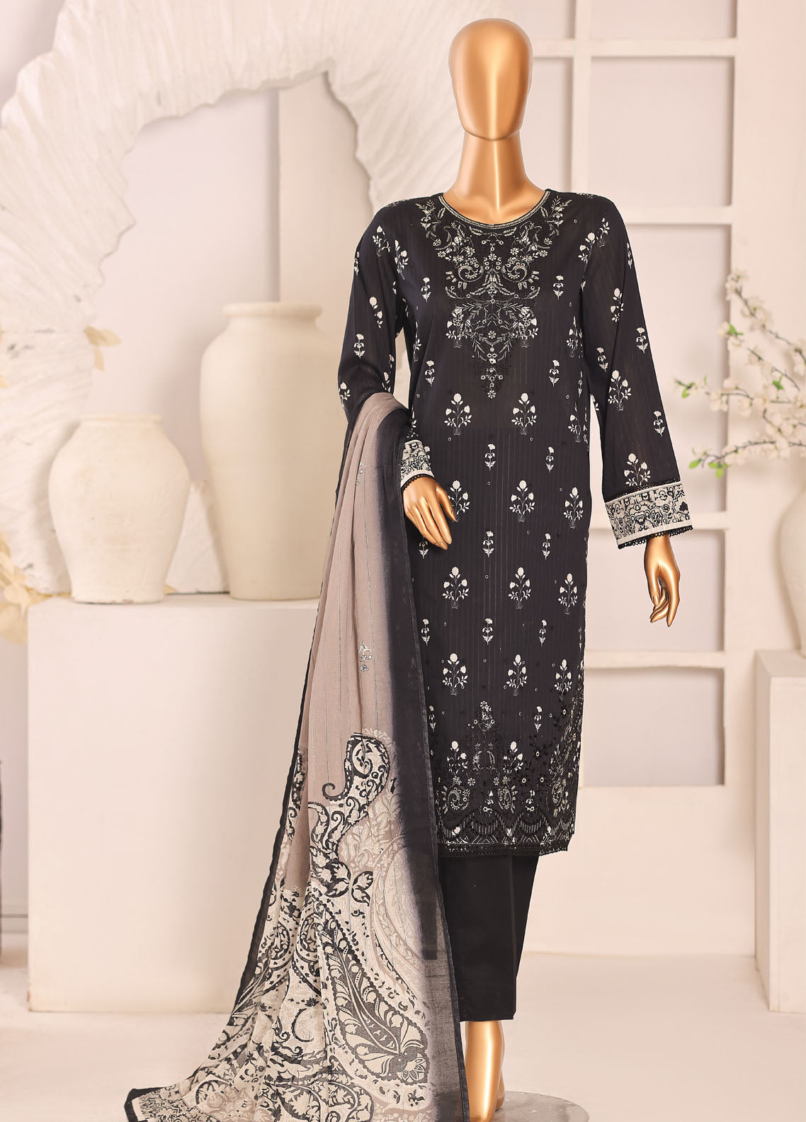 Nayab By HZ Textile Printkari Embroidered Lawn 3 Piece Unstitched Suit HZ26NPEV2 NPE-10 Nayab By HZ Textile Printkari Embroidered Lawn 3 Piece Unstitched Suit HZ26NPEV2 NPE-10