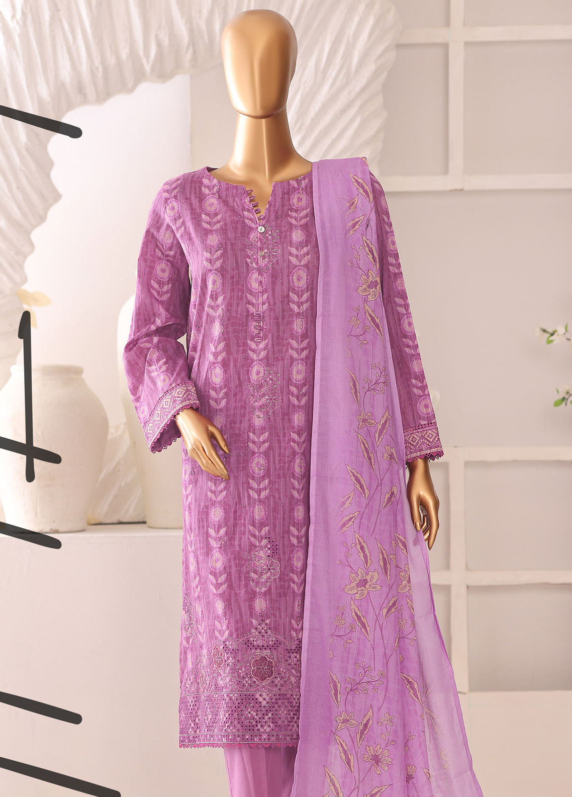 Nayab By HZ Textile Printkari Embroidered Lawn 3 Piece Unstitched Suit HZ26NPEV2 NPE-11 Nayab By HZ Textile Printkari Embroidered Lawn 3 Piece Unstitched Suit HZ26NPEV2 NPE-11