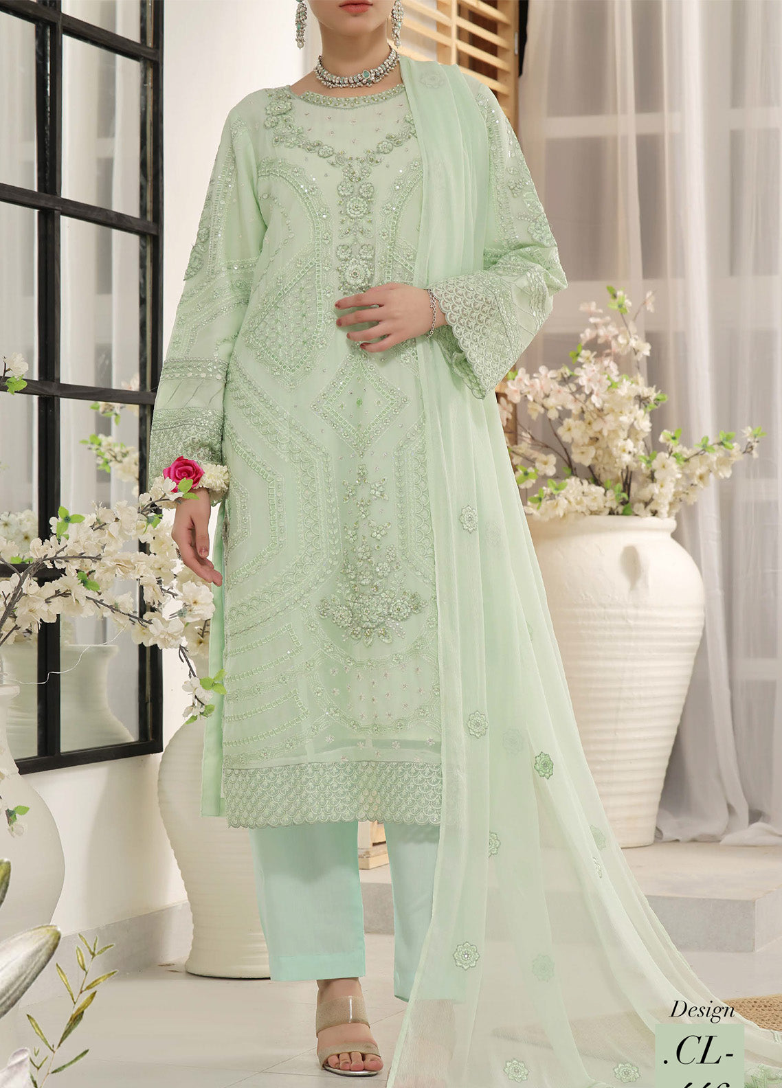 Nayara by Pak Fabrics Embroidered Chiffon Suits Stitched 3 Piece - PF25NL CL-446 Nayara by Pak Fabrics Embroidered Chiffon Suits Stitched 3 Piece - PF25NL CL-446