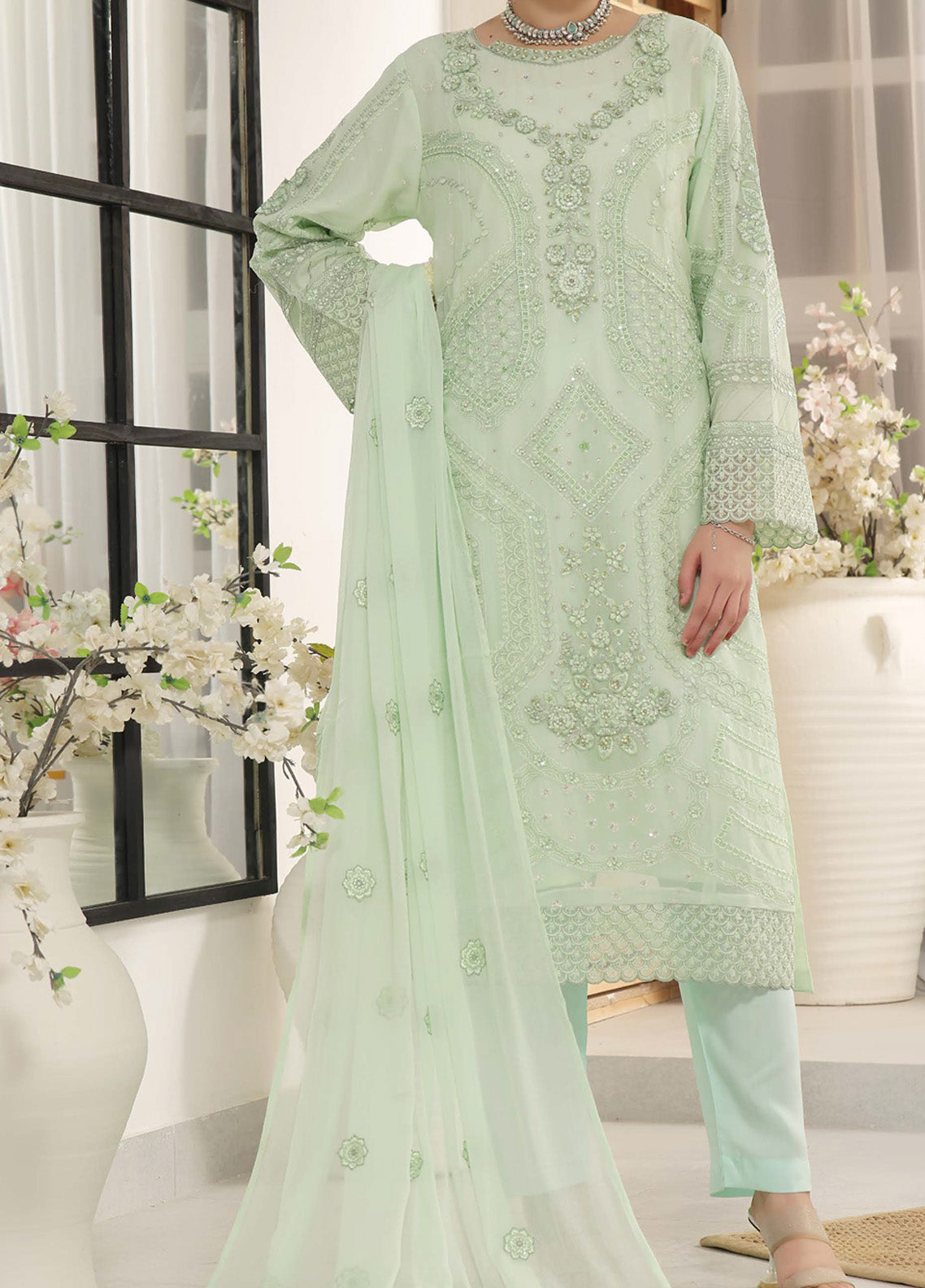 Nayara by Pak Fabrics Embroidered Chiffon Suits Stitched 3 Piece - PF25NL CL-446 Nayara by Pak Fabrics Embroidered Chiffon Suits Stitched 3 Piece - PF25NL CL-446