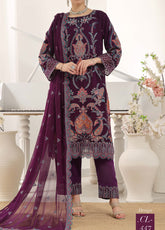 Nayara by Pak Fabrics Embroidered Chiffon Suits Stitched 3 Piece - PF25NL CL-447