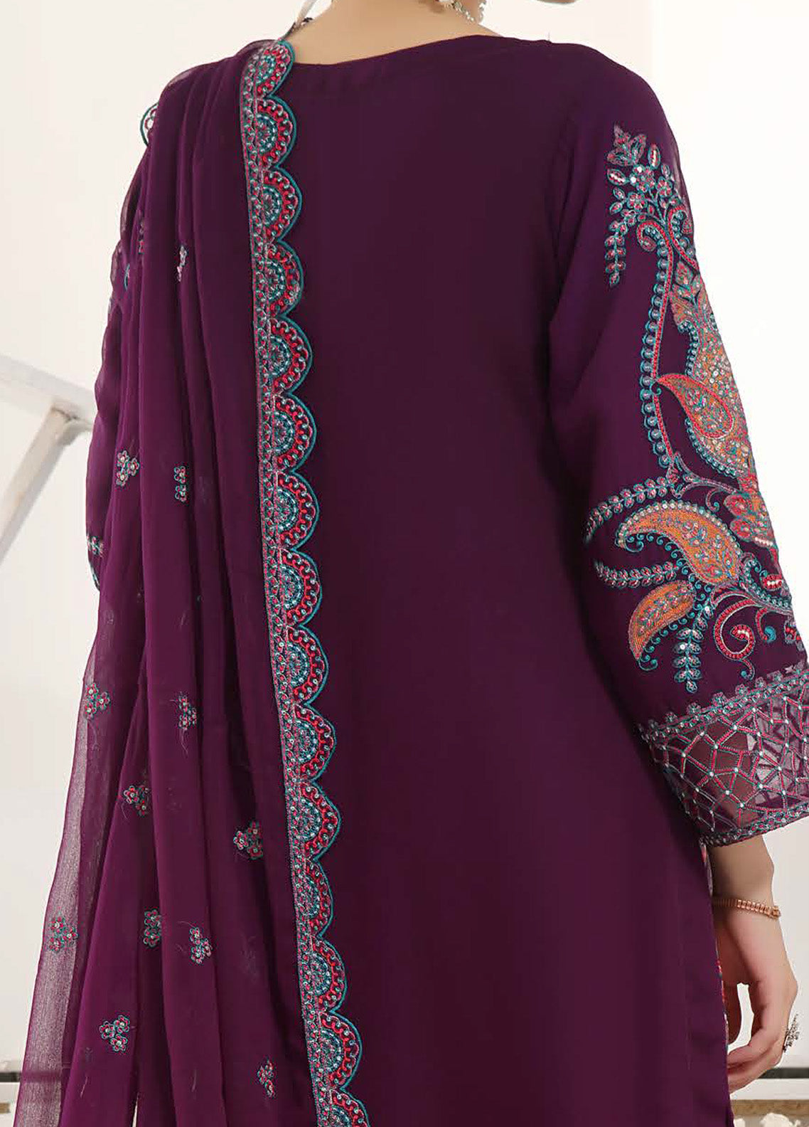 Nayara by Pak Fabrics Embroidered Chiffon Suits Stitched 3 Piece - PF25NL CL-447 Nayara by Pak Fabrics Embroidered Chiffon Suits Stitched 3 Piece - PF25NL CL-447