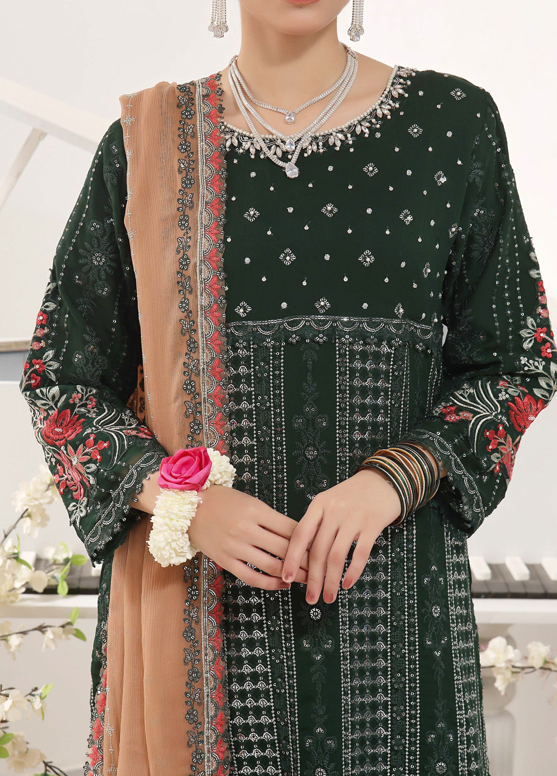 Nayara by Pak Fabrics Embroidered Chiffon Suits Stitched 3 Piece - PF25NL CL-448 Nayara by Pak Fabrics Embroidered Chiffon Suits Stitched 3 Piece - PF25NL CL-448