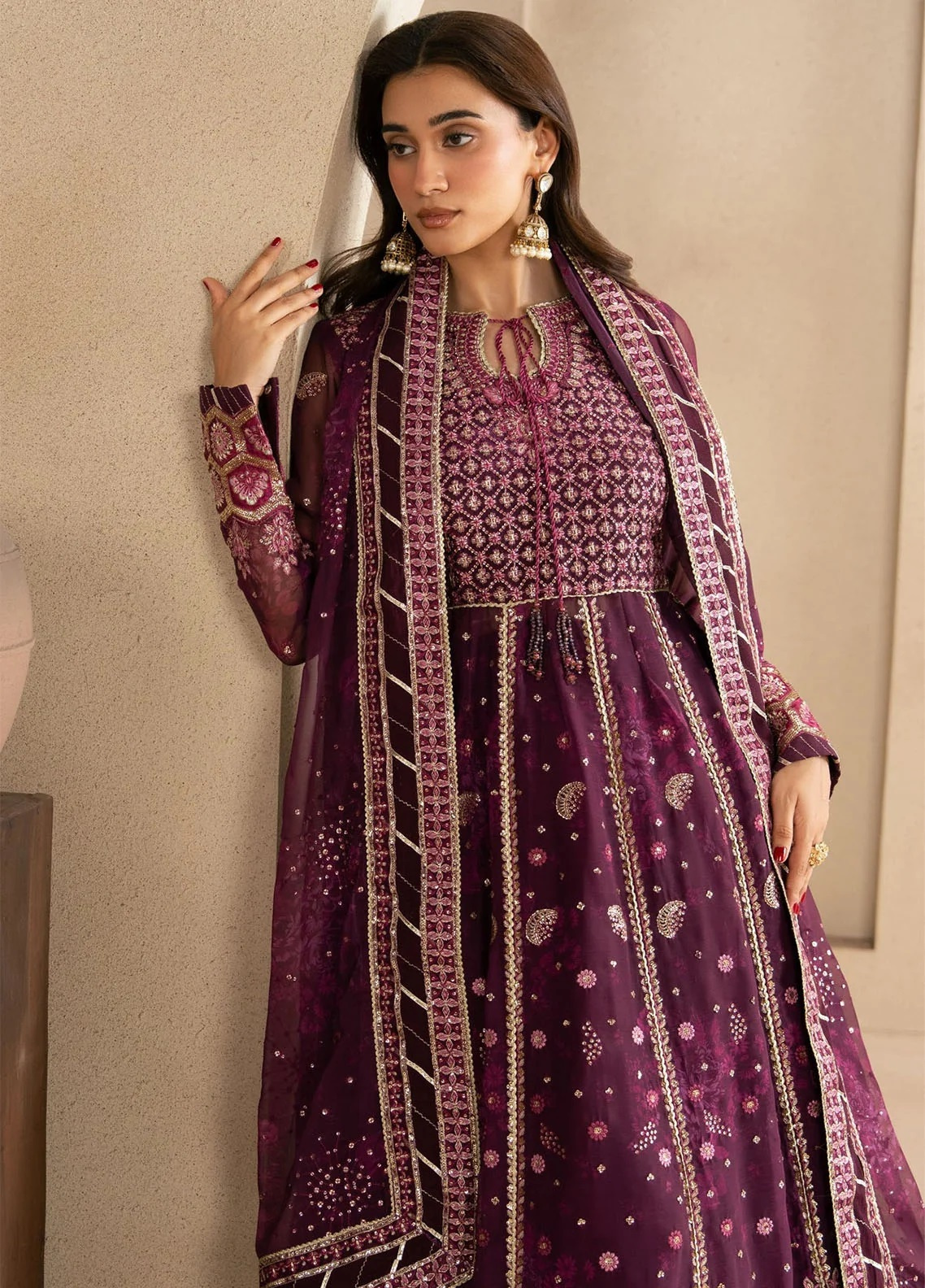Neoma By Xenia Formals Embroidered Chiffon 3 Piece Unstitched Suit XE26NUF D-01 YAWI Neoma By Xenia Formals Embroidered Chiffon 3 Piece Unstitched Suit XE26NUF D-01 YAWI