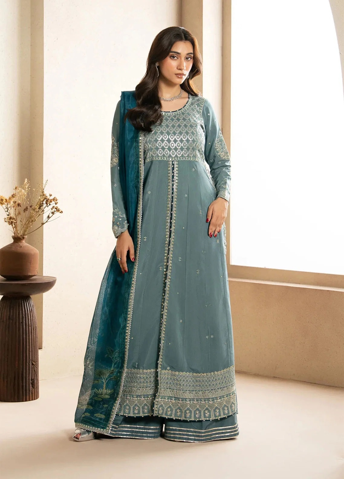 Neoma By Xenia Formals Embroidered Raw Silk 3 Piece Unstitched Suit XE26NUF D-06 MAI Neoma By Xenia Formals Embroidered Raw Silk 3 Piece Unstitched Suit XE26NUF D-06 MAI