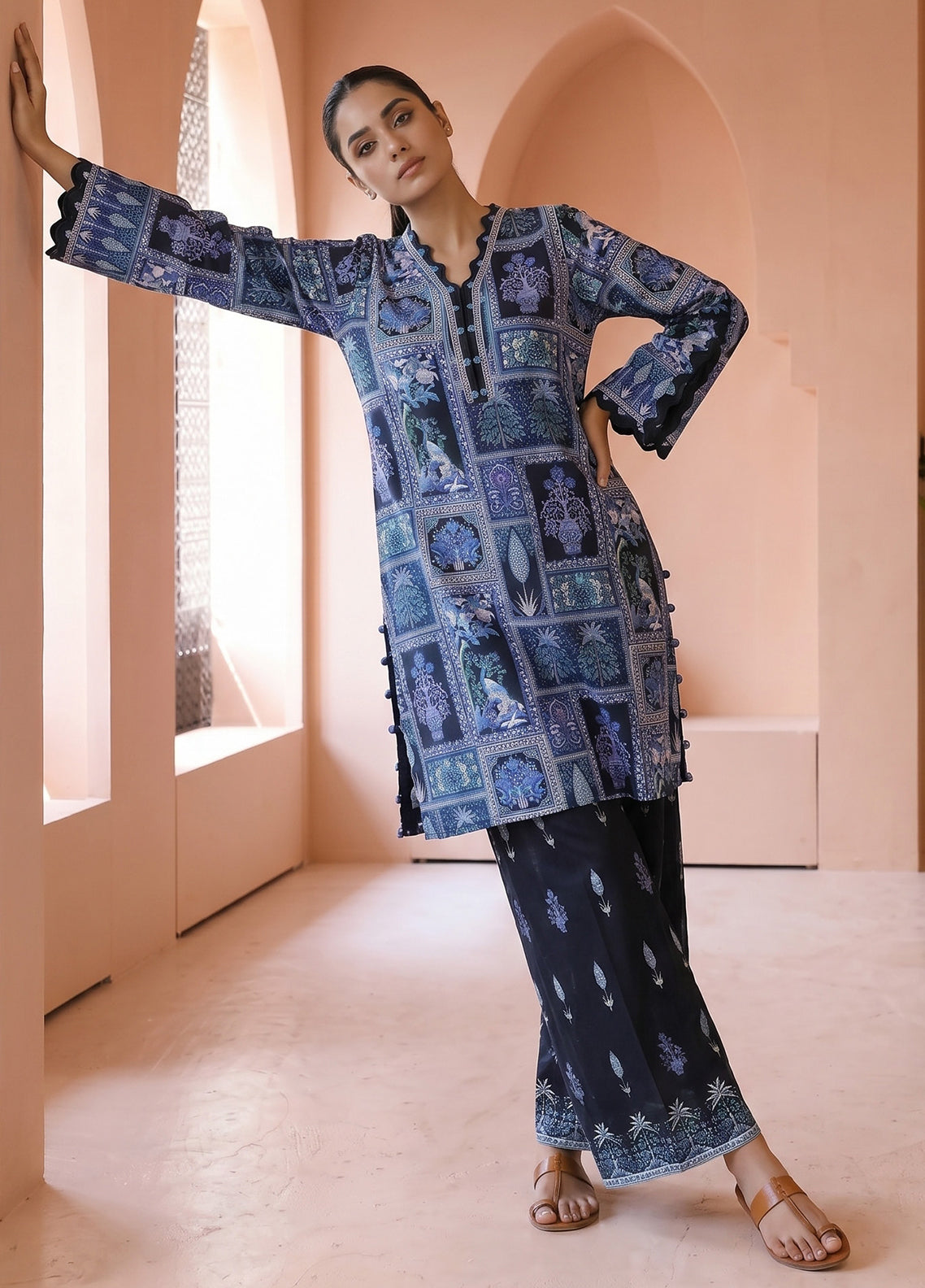 Neutral By Sahar Printed Lawn 2 Piece Unstitched Suit S26NEPV2 D-07 MIDNIGHT MOSAIC Neutral By Sahar Printed Lawn 2 Piece Unstitched Suit S26NEPV2 D-07 MIDNIGHT MOSAIC