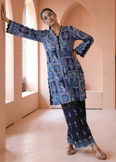 Neutral By Sahar Printed Lawn 2 Piece Unstitched Suit S26NEPV2 D-07 MIDNIGHT MOSAIC