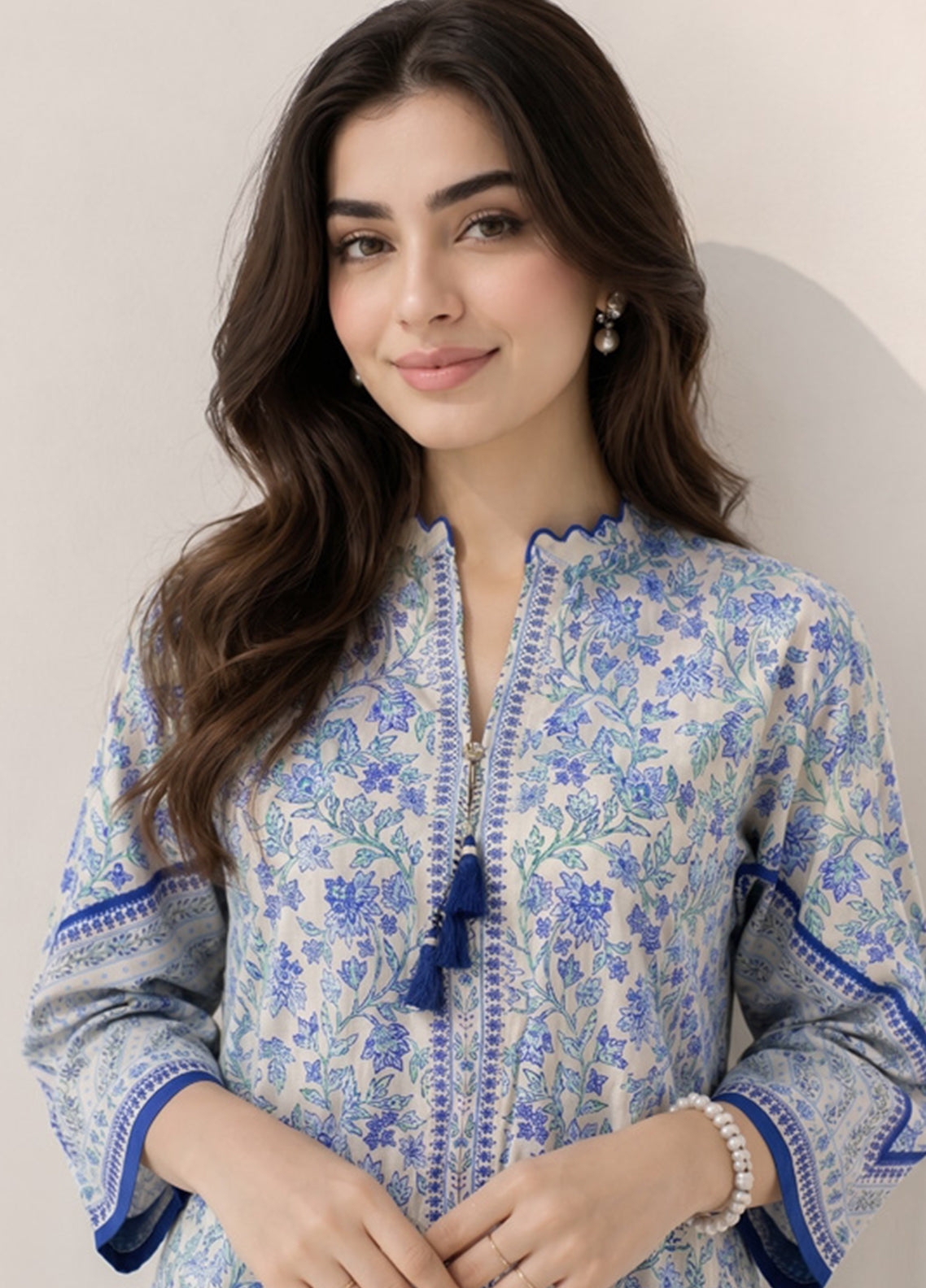 Neutral By Sahar Printed Lawn 2 Piece Unstitched Suit S26NEPV2 D-13 BLUEBELL PORCELAIN Neutral By Sahar Printed Lawn 2 Piece Unstitched Suit S26NEPV2 D-13 BLUEBELL PORCELAIN