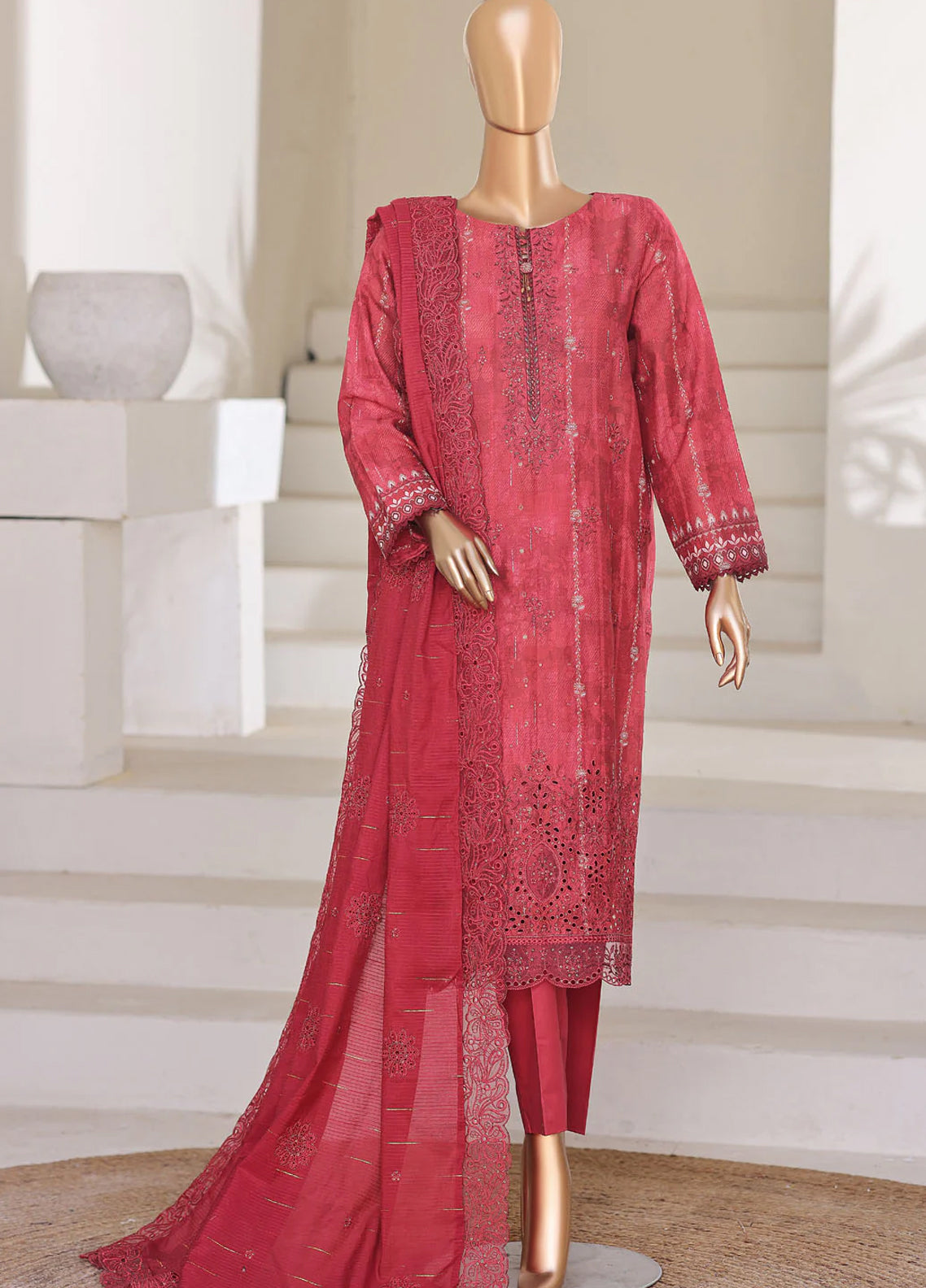 Ninokara By HZ Textile Embroidered Jacquard 3 Piece Unstitched Suit HZ26N NJE-7018 Ninokara By HZ Textile Embroidered Jacquard 3 Piece Unstitched Suit HZ26N NJE-7018
