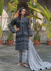 Noir & Blanc By Gul Ahmed Printed Lawn 3 Piece Unstitched Suit GA26NB-WB D-B-62004