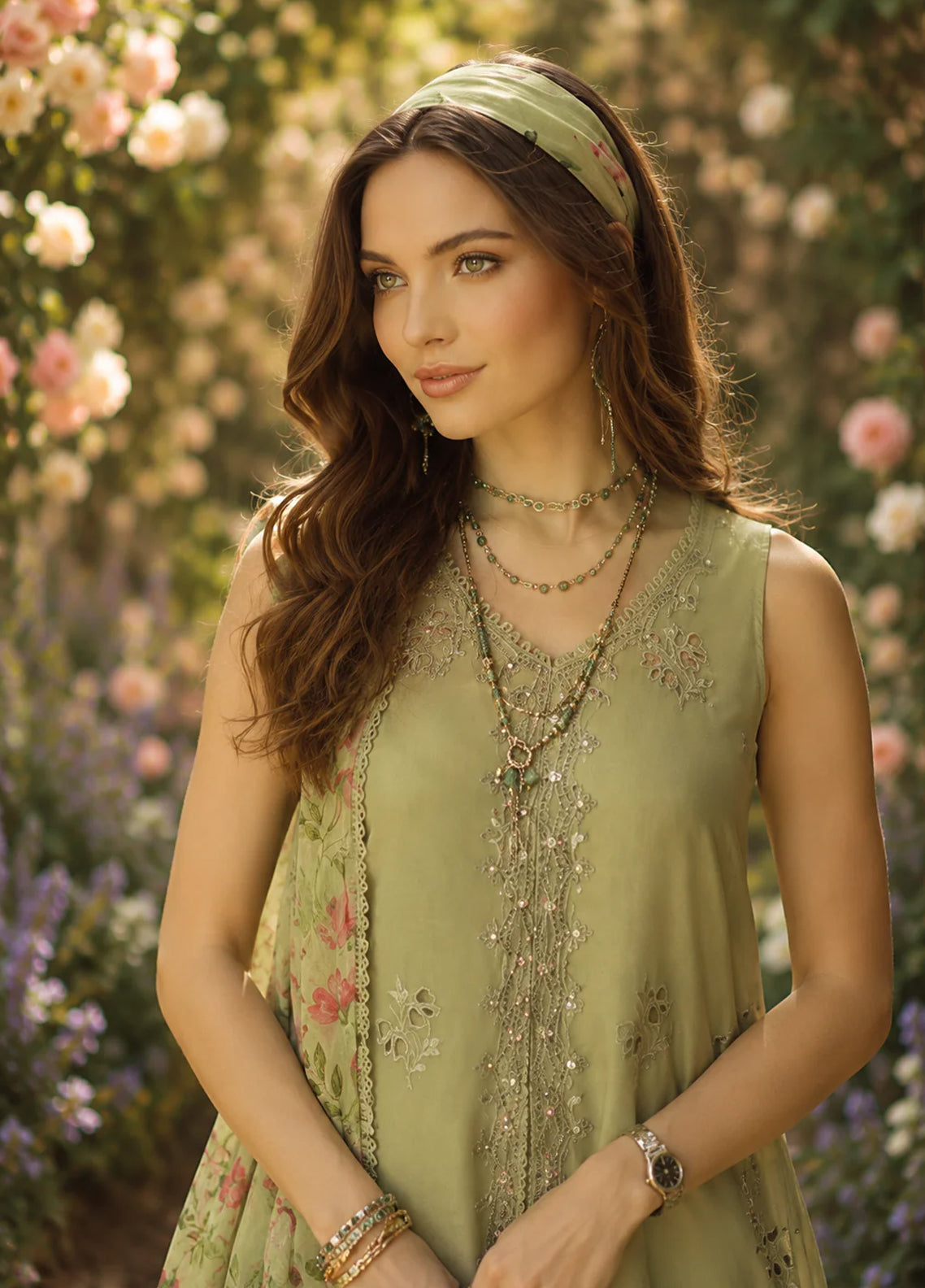 Noor By Saadia Asad Eid Luxury Printskhaas Embroidered Lawn 3 Piece Unstitched Suit NSA26ELPK D-12 MINT REVERIE Noor By Saadia Asad Eid Luxury Printskhaas Embroidered Lawn 3 Piece Unstitched Suit NSA26ELPK D-12 MINT REVERIE