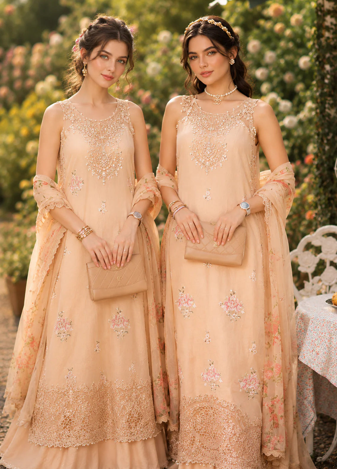 Noor By Saadia Asad Eid Luxury Printskhaas Embroidered Lawn 3 Piece Unstitched Suit NSA26ELPK D-13 BLUSH PEACH Noor By Saadia Asad Eid Luxury Printskhaas Embroidered Lawn 3 Piece Unstitched Suit NSA26ELPK D-13 BLUSH PEACH