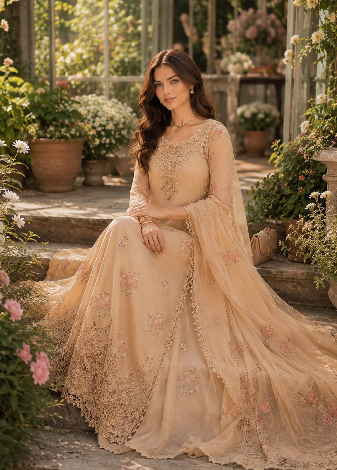 Noor By Saadia Asad Eid Luxury Printskhaas Embroidered Lawn 3 Piece Unstitched Suit NSA26ELPK D-13 BLUSH PEACH Noor By Saadia Asad Eid Luxury Printskhaas Embroidered Lawn 3 Piece Unstitched Suit NSA26ELPK D-13 BLUSH PEACH