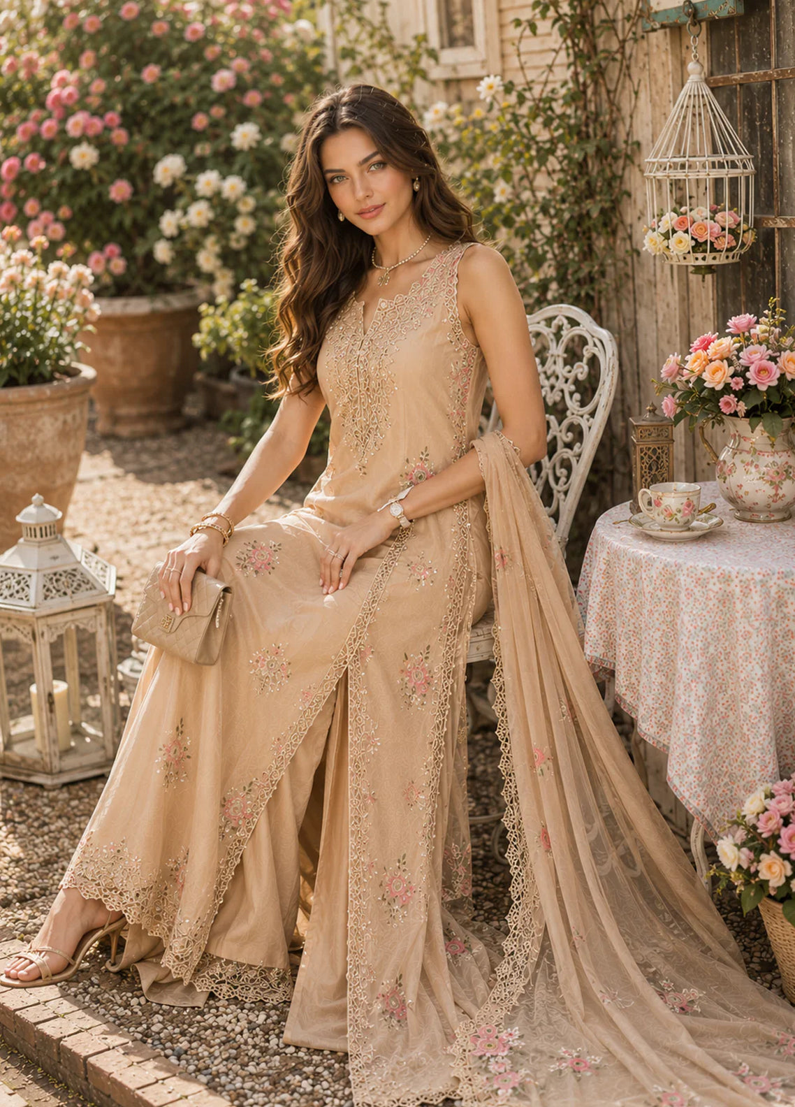 Noor By Saadia Asad Eid Luxury Printskhaas Embroidered Lawn 3 Piece Unstitched Suit NSA26ELPK D-13 BLUSH PEACH Noor By Saadia Asad Eid Luxury Printskhaas Embroidered Lawn 3 Piece Unstitched Suit NSA26ELPK D-13 BLUSH PEACH