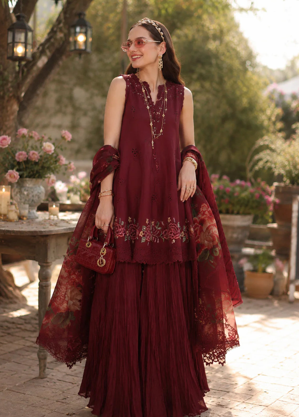 Noor By Saadia Asad Eid Luxury Printskhaas Embroidered Lawn 3 Piece Unstitched Suit NSA26ELPK D-14 RUBY ROYALE Noor By Saadia Asad Eid Luxury Printskhaas Embroidered Lawn 3 Piece Unstitched Suit NSA26ELPK D-14 RUBY ROYALE