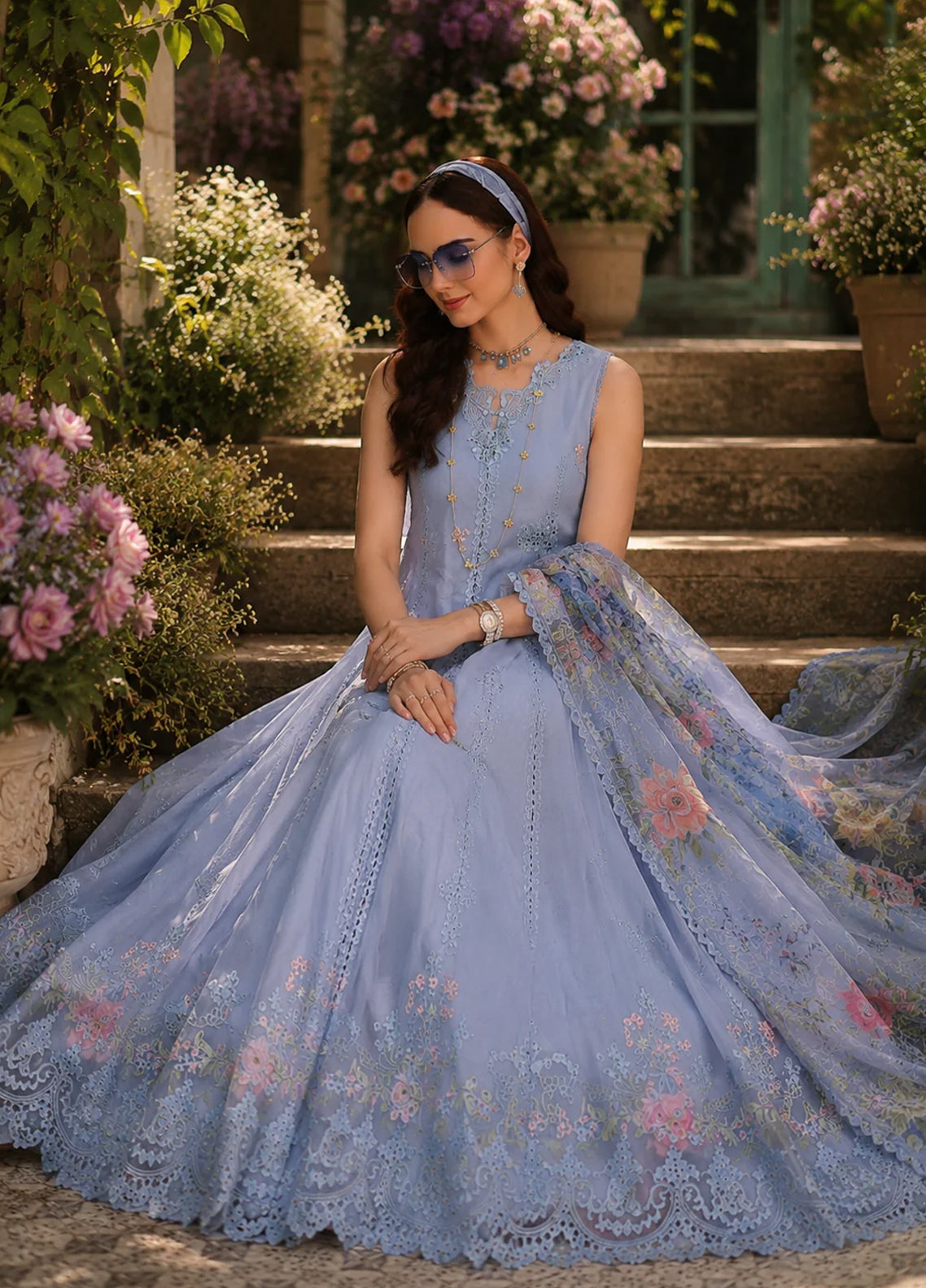 Noor By Saadia Asad Eid Luxury Printskhaas Embroidered Lawn 3 Piece Unstitched Suit NSA26ELPK D-1 FROZEN MIST Noor By Saadia Asad Eid Luxury Printskhaas Embroidered Lawn 3 Piece Unstitched Suit NSA26ELPK D-1 FROZEN MIST